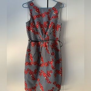 Adrianna Papell Black and white dress with flowers